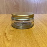 Ahsa Ticaret 3 Adet 50 cc Cam Krem Kavanozu - Metal Kapaklı - 50 ml Cam Paşabahçe Krem Kavanozu - Gold