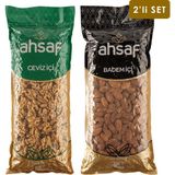 Ahsaf Kelebek Iç Ceviz 1 kg Vakum Paket (Beyaz) - Iç Badem 1 kg Vakum Paket - 2 kg