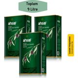 Ahsaf Natürel Sızma Zeytinyağı 3L-Teneke (3'lü Ekonomik Paket) - 9 lt