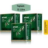 Ahsaf Natürel Sızma Zeytinyağı 500 Ml -Teneke (3'Lü Ekonomik Paket)