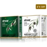 Ahsaf Natürel Sızma Zeytinyağı 500 ml Teneke + Soğuk Sıkım Zeytinyağı 500 ml Teneke (2'li Ekonomik Paket) - 1 lt