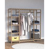 Ahşap Açık Gardırop, Masif Ahşap Gardırop 40X150X150