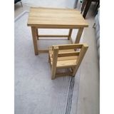 Ahşap Adam Ahasap Adam Mini Masa Cocuk Okul Öncesi Çalışma Masası - Çam - 65x54