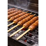Ahşap Adana Çöp Şiş Çubuğu 25 Cm 20 Adet - Yassı Adana Kebap Şişi Ahşap Çöp Şiş