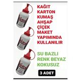 Ahşap Ağaç Tutkalı Kağıt Karton Çiçek Maket Hobi Wood Tutkalı 100 Grx 3 Adet