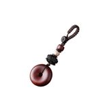 Ahşap Araba Anahtarı Kolye, Wooden Peace Buckle Keychain Pendant 9cm