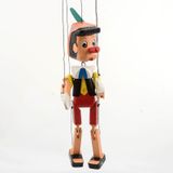 Ahşap Asmalı Pinokyo Kukla 25 Cm