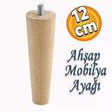 Ahsap Ayak Sehpa Masa Baza Cekyat Puf Tabure Unite Koltuk Ayagi Mobilya Ayaklari M8 Civatali 12 Cm