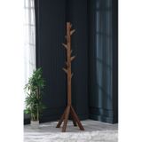 Ahşap Ayaklı Askılık Portmanto Modern Elbise Askısı 175 Cm Ceviz Ceviz