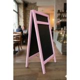 Ahşap Ayaklı Menü Panosu - Çift Taraflı Tebeşir Tahtası - Kafe Restoran Tipi Kara Tahta (100x50cm) (PEM)