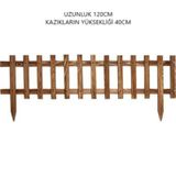 Ahşap Bahçe Çiti Kazıklı Sınır Çiti