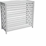 Ahşap bahçe çiti şık tasarım, 110 x 50 x 85 cm, klima üniteleri için su geçirmez koruma, durade