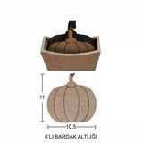 Ahşap Balkabağı Bardak Altlığı 11X10,5Cm L393