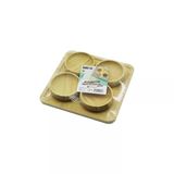 Ahşap Bambu 5Pcs Çerezlik - Lokumluk Kase Seti 22X22cm (5433)