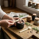 Ahşap Bambu Baharat Kaşığı, 2.8 cm, 5 Adet, Mutfak Kullanımı için Küçük Servis Küreği