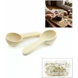 Ahşap Bambu Baharat Kaşığı, 4 cm, Mutfak için Küçük Servis Kaşığı, 5 Adet