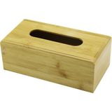 Ahşap - Bambu Peçetelik Kutu 11.6 x 22.8cm Alt Kapaklı = Kayar Kanallı - Aç-Kapa