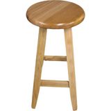 Ahşap Bar Taburesi, AHŞAP RENK 28-29 cm Oturum Çapı, 80 cm Yükseklik, Kayın Ağacı, Vernikli