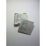 Ahşap Bardak Altlığı Seti (Kutulu - Vintage Fincan Desenli)