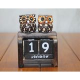Ahşap Baykuş Takvim Polos-22 - Lisinya - 001-Renkli