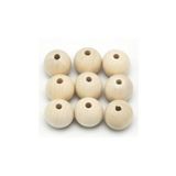 Ahşap Boncuk 14 Mm 10 Adet