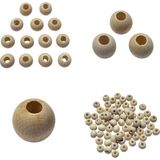 Ahşap Boncuk Yuvarlak Top BNCAH01 - 22 mm - 3 adet