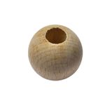 Ahşap Boncuk Yuvarlak Top BNCAH01 - 32 mm - 1 adet