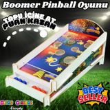 Ahşap Boomer Lastikli İp Oyunu - Pinball Oyunu - Deliğe Top Atma Oyunu - Pinbal Ahşap Oyuncak - Boom
