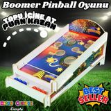 Ahşap Boomer Lastikli İp Oyunu - Pinball Oyunu - Deliğe Top Atma Oyunu - Pinbal Ahşap Oyuncak - Boomer Finger Oyunu