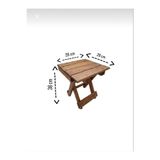 Ahşap Boyalı Katlanır Tabure - (38CM YÜKSEKLİK)