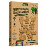 Ahşap Boyama Böcekler 10 lu 1 Paket 10x15cm Ahşap Boyama 6 Renk Boya Resim Fırçası Etkinlik Çocuk Gelişim Motor Beceri