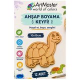 Ahşap Boyama Deniz Kablumbağası 12 Adet 10X15cm Boyama Deniz Figürü Etkinlik Çoçuk Gelişim Motor Beceri Kreş Anasınıfı