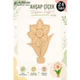 Ahşap Boyama Nergis 24 Adet 10x15cm Boyama Çiçek Figürleri Etkinlik Çoçuk Gelişim Motor Beceri Kreş Anasınıfı