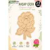 Ahşap Boyama Şakayık 24 Adet 10x15cm Boyama Çiçek Figürleri Etkinlik Çoçuk Gelişim Motor Beceri Kreş Anasınıfı