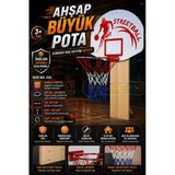 Ahşap Büyük Pota - Basketbol Maçı - Basketbol Oyuncak - Basket Oyunu - Büyük Pota Seti - Pota Oyuncağı