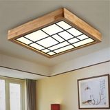 Ahşap Çerçeve Tavan Led Aydınlatma Avize 30*30cm Salon Mutfak Balkon Beyaz 6500k Işık AV3030TEKLİ
