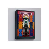 Ahşap Çerçeveli Auguste Herbin - Kompozisyon Tablosu-8093 TTÇ.KNV8093FRM