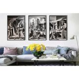 Ahşap Çerçeveli Black And Whıte Tablo Seti, 50X70