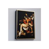 Ahşap Çerçeveli Caravaggio - İsa'Nın Gömülmesi Tablo - The Entombment Of Christ-7427