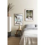 Ahşap Çerçeveli İkili Tablo İskandinav Boho Stil Sahil Manzaralı -50x70 cmDekoratif Duvar Dekoru