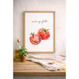 Ahşap Çerçeveli Make Spaghetti yazılı Estetik Duvar Tablosu, modern Yazı Sanatı Duvar Dekoru. Ahşap Çerçeveli 30 x 42