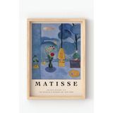 Ahşap Çerçeveli Matisse “The Blue Window” Poster – Mavi Tonlarda Sanatsal Duvar Tablosu Çok Renkli 21 x 30