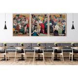 Ahşap Çerçeveli Pop Bar Tablo Tablo Seti, 50X70