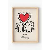 Ahşap Çerçeveli “The Heart” Poster – Sevgi ve Birlik Temalı Modern Duvar Sanatı Ahşap Çerçeveli 30 x 40