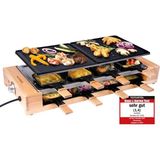 Ahşap Çerçeveli ve Ilag Kaplamalı 8 Kişilik Klamer Raclette Izgara - Siyah