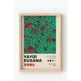 Ahşap Çerçeveli Yayoi Kusama “Tokyo 1993” Poster – Noktalı Yeşil & Kırmızı Pop Art Tablo Çok Renkli 10 x 15