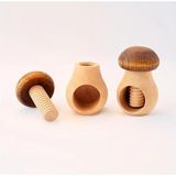 Ahşap Ceviz Kırıcı, Mantar Şeklinde Dekoratif Tasarım, 6 cm x 10 cm, 115 g