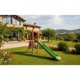 Ahşap Çocuk Oyun Parkı - Tek Kaydıraklı Ekonomik Model H150