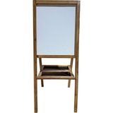 Ahsap Craft Çocuk Ahşap Yazı Tahtası - Kalem, Silgi ve Tebeşir Hediyeli - Kahverengi - 100cm - Ayaklı