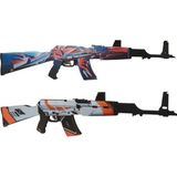 Ahşap CS-GO AK-47 2'li Tüfek Oyuncak Set 1003
